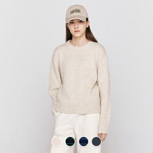 지오다노 여성 겨울 라운드넥 헤어리 울 니트 스웨터 355920