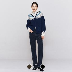 여성 겨울 기모 스트레이트 일자핏 골지 코듀로이 팬츠 면바지 415965