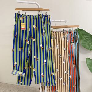 [브리치]  /  2사이즈  아뜨뜨 기모 남녀공용 스트라이프 홈웨어 밴딩 잠옷 팬츠(4color)