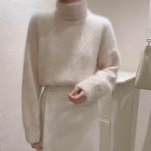 [브리치]  / 러블리 부드러운 앙고라 목폴라 터틀넥 니트