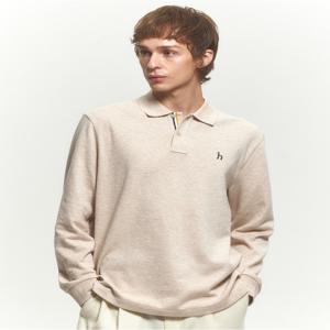 남성 [[24FW]] HZTS4D431I1 [아이코닉] 라이트베이지 긴팔 피케 카라 티셔츠