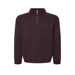 남성 [[24FW]] WHTS4D433D2 [스테디셀러] 버건디 짜임 면 긴팔반집업티셔츠