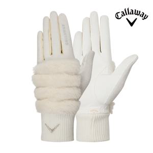 2025 윈터 페어리테일 여성용 양손 방한 합피장갑 화이트