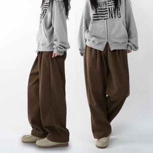 [브리치] 오엔엘 / 여자 융기모 코듀로이와이드팬츠 골덴바지 핀턱와이드팬츠