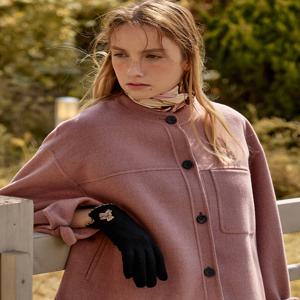 액세서리 DCGV4F903BK [여성장갑]블랙 울 베어 자수 스마트폰터치 장갑