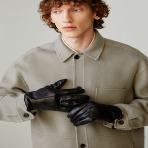 액세서리 DCGV4F121BK [남성장갑]블랙 양가죽 체크라인 스마트폰터치 장갑