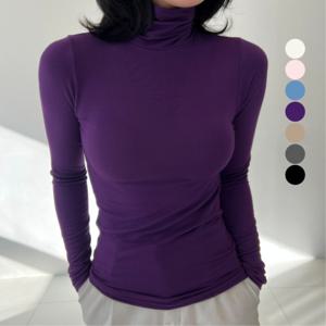 [브리치]  / 1 + 1 7컬러 여성목티 폴라히트텍 얇은 이너목폴라