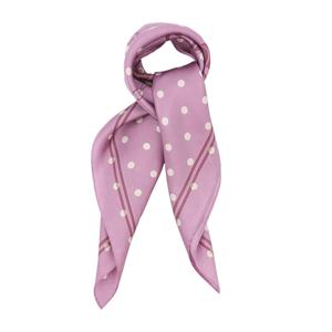 [명품]  도트 프린트 실크 스퀘어 스카프 CO100630 LILACCHALK
