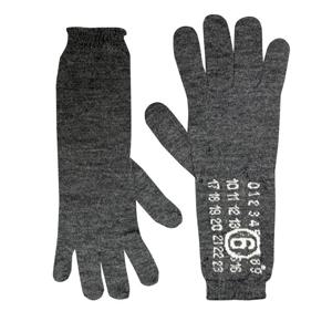 [명품] 25FW MM6 메종 마르지엘라 넘버 로고 울 글로브 장갑 다크 그레이 S52TS0043 M13135 855
