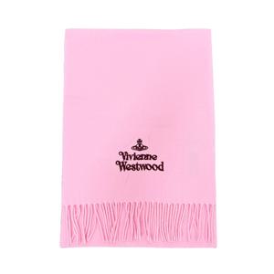 [명품] 25FW  ORB 로고 자수 울 프린지 스카프 머플러 핑크 81030007 W00Q7 G401