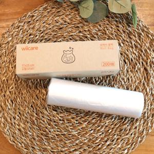 친환경 산화 생분해 롤백 소형 200매 위케어 비닐봉투 크린백