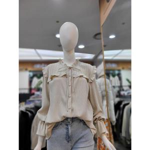 세이브존05 프릴넥 리본타이 러블리 엠보 브라우스 lfz1gb32 (29965193)