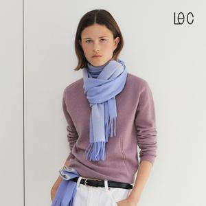 [LE CASHMERE] 르캐시미어 25FW 캐시미어 100 배색 우븐 머플러