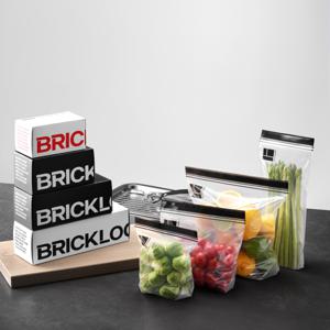 브릭락 스탠딩 더블 지퍼백 대형 40매+중형 60매