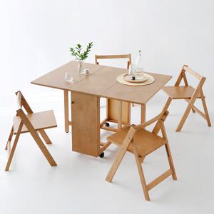 필몬 4인 원목접이식테이블 세트 DCM74120