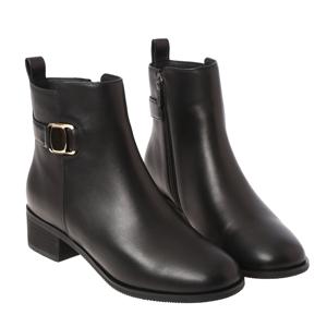 여성 앵클 부츠 굽 4CM J1579_BLACK