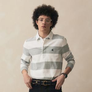 [정상가 219000원] 스트라이프 럭비셔츠 (그레이) (BBNTMM7650WFS)