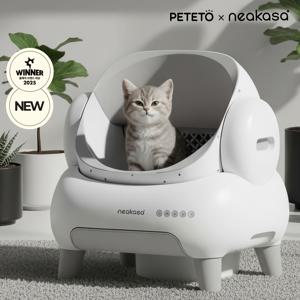코오롱 페테토 Neakasa 오픈형 고양이 자동화장실 M1 Plus 화이트