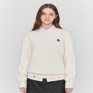 [[25FW]] SPTS5F101CR [시즌오프][HAZZYS PHIZ] 크림 기모 맨투맨