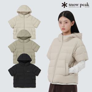 스노우피크 랜드에어 여성 반팔 후드 경량 다운 자켓 S25WWGDJ01 피크캠핑