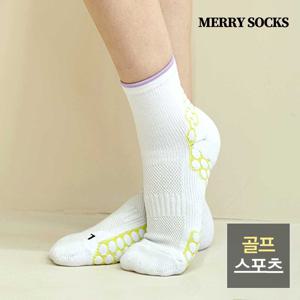 [메리삭스] 여성 골프 땀흡수 쿠션양말 1켤레/여성양말