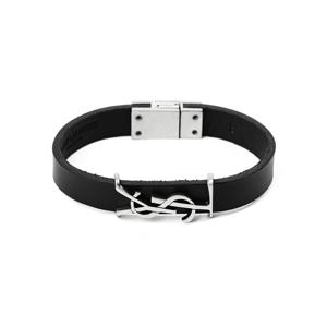 708815 0IH0E 1000 카산드라 모노그램 오피움 은장 가죽 팔찌