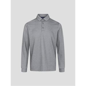 남성 피케조직 긴소매 칼라넥 티셔츠 - 그레이BJ5941B923