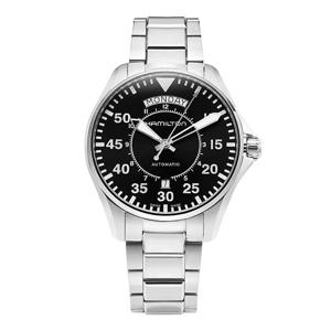 H64615135 카키 에비에이션 파일럿 남성 메탈시계