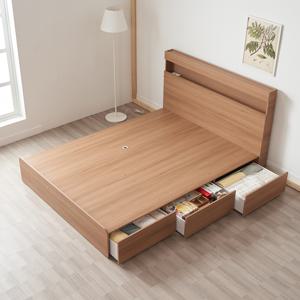 모노 평상형 LED조명침대 프레임 퀸 Q 서랍수납형 매트제외