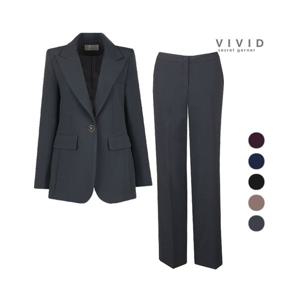 [하프클럽] SET 여성 봄가을 소매롤업 정장자켓+일자팬츠 세트