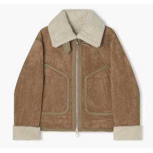 [롯데백화점][리버클래시]리버클래시 24F/W 베이지 세미오버핏 스웨이드 무스탕 LKW25452