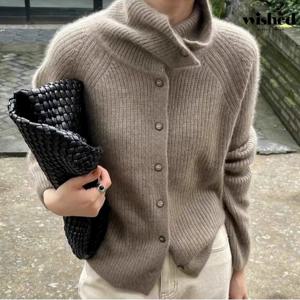 정상가:59,000원 ㅣ 베이직 폴라넥 버튼업 긴팔 니트 가디건 (WIBDCD036)