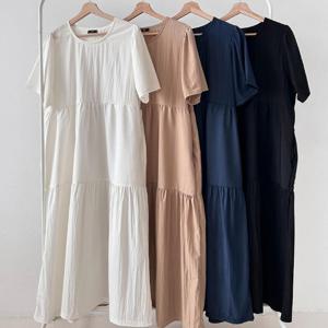 빅사이즈반팔원피스 U433L505 디테일주름캉캉원피스 AR (34055386)