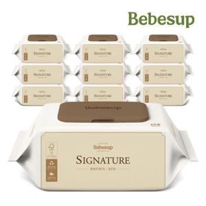 시그니처 브라운 에코 70매 캡 10팩 생분해 물티슈