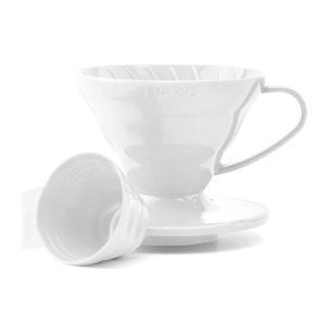 하리오 화이트 컬러 플라스틱 드리퍼 1~2인용 VD-01W 커피드립퍼 핸드드리퍼 드립퍼 핸드드립퍼