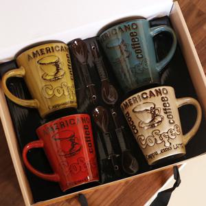 로얄보덴 룽고 스푼머그 8P(머그4P+스푼4P)(1BOX/9개) 머그컵 머그세트 머그컵선물 집들이선물