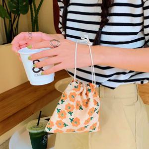 미니 스트링 복주머니 파우치 광목 주머니 복조리 이너백 가방 생리대 주머