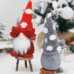 도트모자 난쟁이 수염 노인 인형 크리스마스 장식소품 숏다리인형 산타인형장식