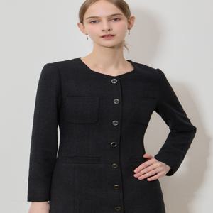 (LIST)] 우아한 트위드 버튼 장식 원피스 (택가격: 398000원)