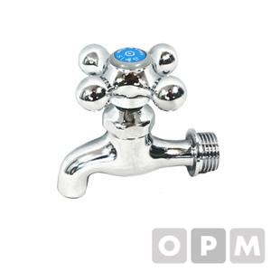 에스아 십자수도꼭지 냉수용(파랑)-1/2(15A) 자재