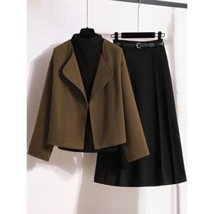 [하프클럽] 브레아 크롭 모직 정장 세트_NC3ST001