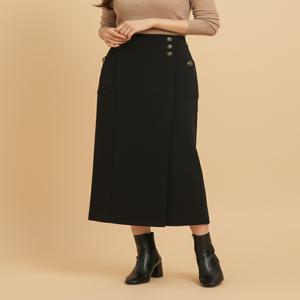 버튼 장식 H라인 스커트-JW24SF1201715C