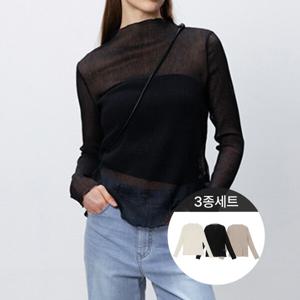 프릴시스루블라우스3종세트