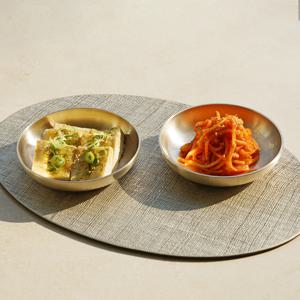 방짜유기 유기접시 원형 찬기 대 2P