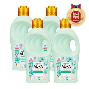 샤프란 아우라 섬유유연제 용기 1L 스모키머스크 x 4개