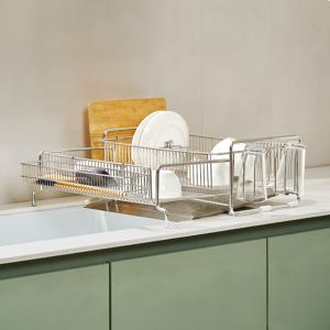 프리미엄 304 올스텐 1단 확장형 물빠짐 식기건조대