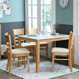 캘빈 하이그로시 4인용 식탁 카페 인테리어 식탁세트 식당 식탁 벤치형 의자형 선택 의자포함