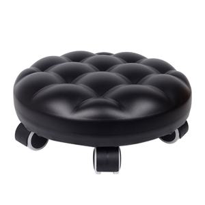 이동형 낮은의자 엠보형 블랙  바퀴달린 작업의자 바퀴5개 회전이동형의자 스툴 바닥청소의자