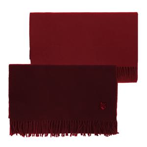 NM06201WA0018 P677 볼드 폭스 헤드 더블 페이스 프린지 머플러