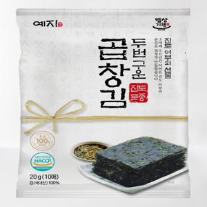 예지김 진도 명품 두번구운 곱창돌김 20봉(총 200장)
